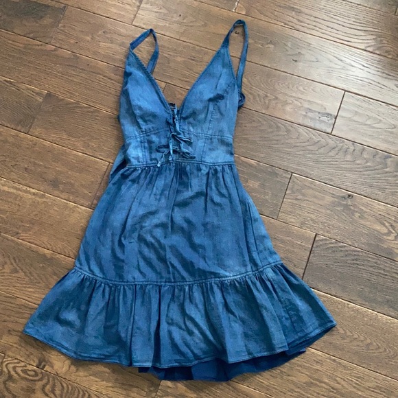 NWT Rebecca Taylor LA VIE TISSUE DENIM DRESS XS - Picture 2 of 8